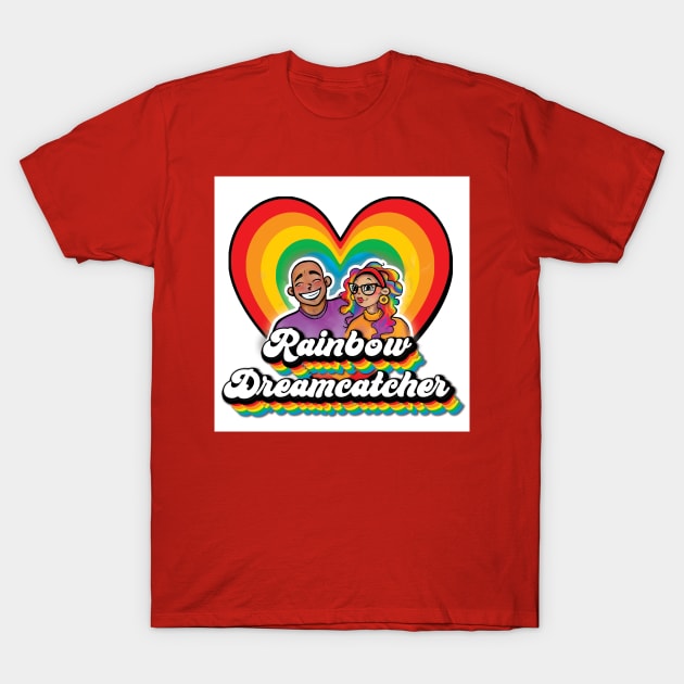 Rainbow Dreamcatcher Heart Logo T-Shirt by Big Sexy Digital Nomad